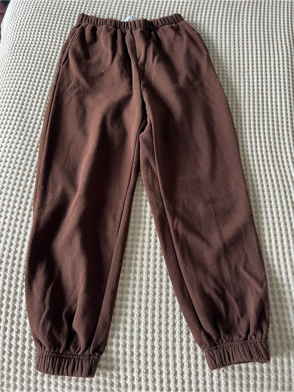 Brown Fleece Jogger Pants